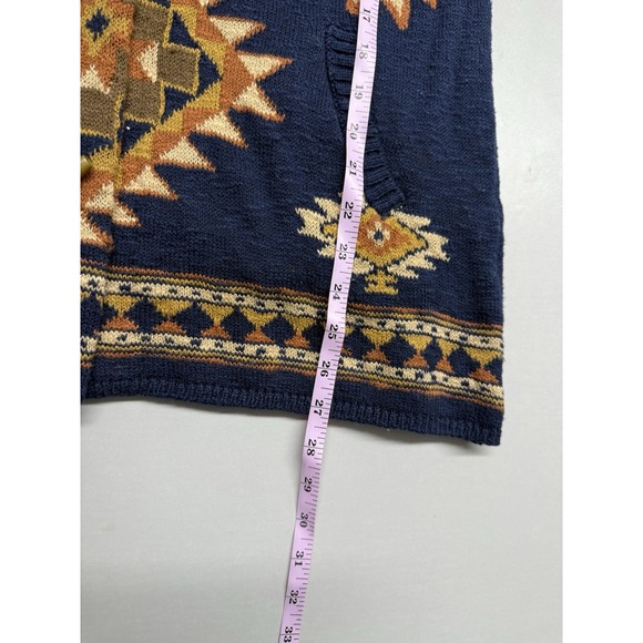 Faherty B.YELLOWTAIL Women's Lodge Cardigan Aztec Cotton Coat Boho.Sz S - Picture 6 of 13